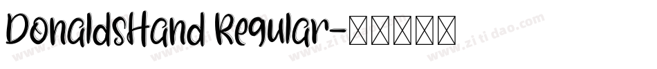 DonaldsHand Regular字体转换